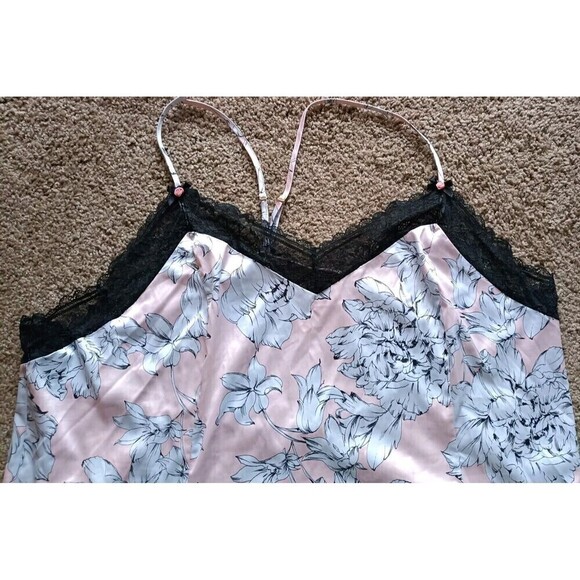 Cacique Lingerie Babydoll Chemise Nightgown Size 18/20 Pink Floral Lace Trim - Picture 7 of 8